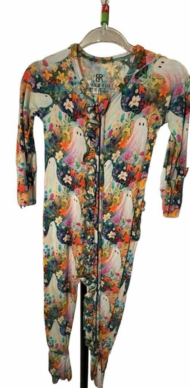 Bums & Roses Boo-tiful Blooms Convertible Ruffle Romper Size 12-18 Months